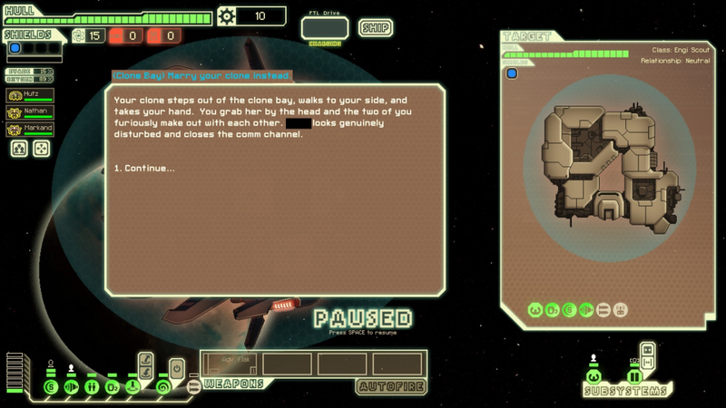 Illustration for article titled FTL: Faster Than Light Modded To Run A Marriage Proposal